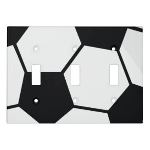 Classic Soccer Ball Graphic Traditional Sports Fan Light Switch Cover