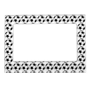 Classic Soccer Ball Graphic Traditional Sports Fan Magnetic Frame