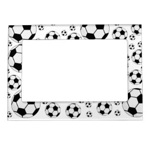 Classic Soccer Ball Graphic Traditional Sports Fan Magnetic Frame