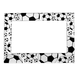 Classic Soccer Ball Graphic Traditional Sports Fan Magnetic Frame