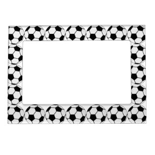 Classic Soccer Ball Graphic Traditional Sports Fan Magnetic Frame