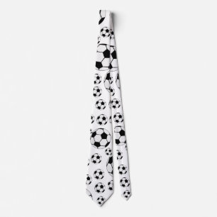 Classic Soccer Ball Graphic Traditional Sports Fan Neck Tie