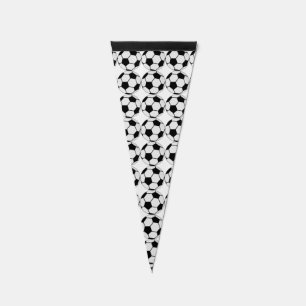 Classic Soccer Ball Graphic Traditional Sports Fan Pennant Flag