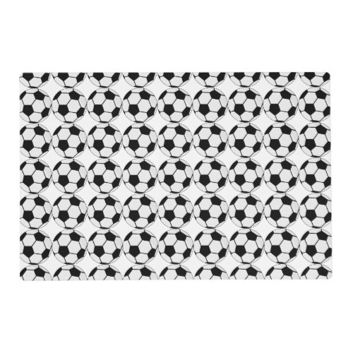 Classic Soccer Ball Graphic Traditional Sports Fan Placemat