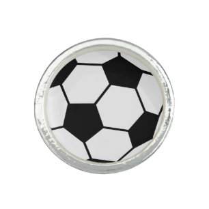 Classic Soccer Ball Graphic Traditional Sports Fan Ring