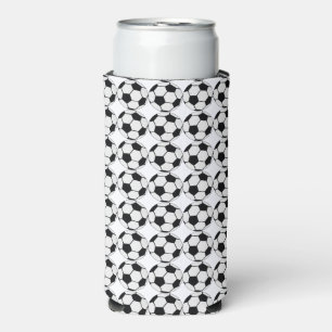 Classic Soccer Ball Graphic Traditional Sports Fan Seltzer Can Cooler