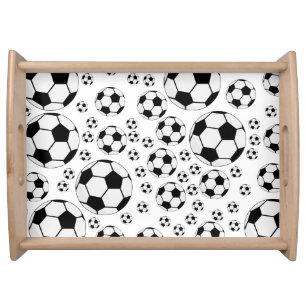 Classic Soccer Ball Graphic Traditional Sports Fan Serving Tray