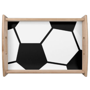 Classic Soccer Ball Graphic Traditional Sports Fan Serving Tray
