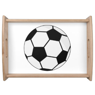 Classic Soccer Ball Graphic Traditional Sports Fan Serving Tray