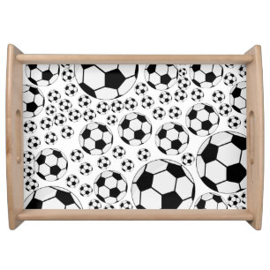 Classic Soccer Ball Graphic Traditional Sports Fan Serving Tray