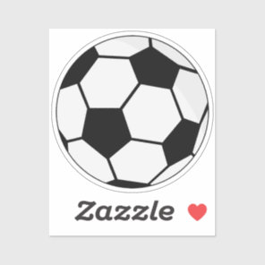 Classic Soccer Ball Graphic Traditional Sports Fan Sticker
