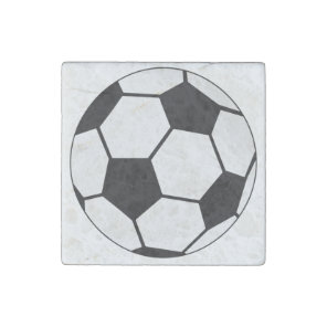 Classic Soccer Ball Graphic Traditional Sports Fan Stone Magnet