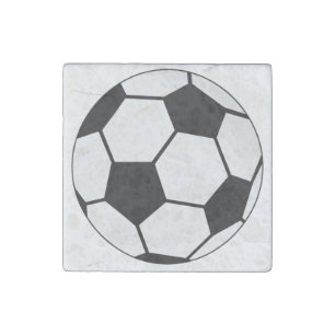 Classic Soccer Ball Graphic Traditional Sports Fan Stone Magnet