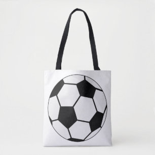 Classic Soccer Ball Graphic Traditional Sports Fan Tote Bag