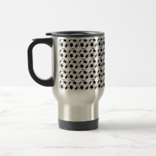 Classic Soccer Ball Graphic Traditional Sports Fan Travel Mug