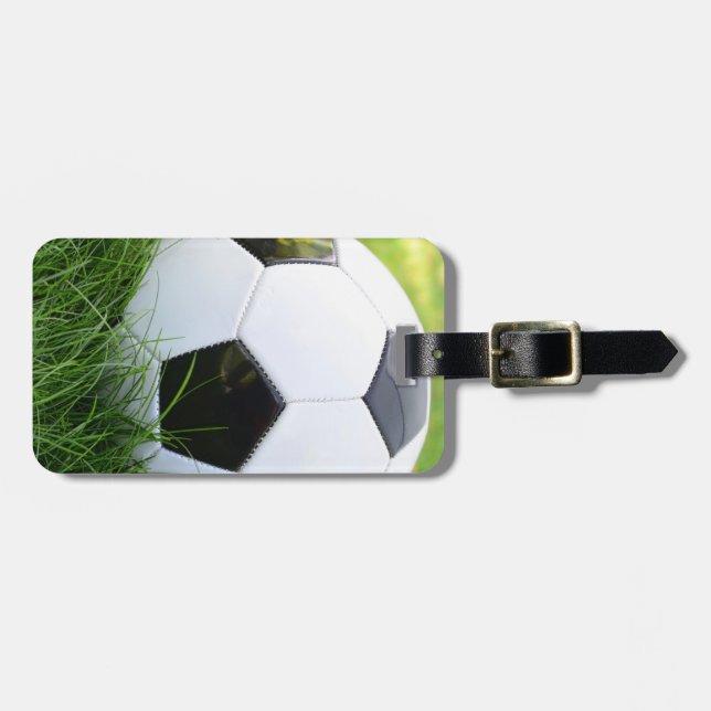 Classic Soccer Ball Luggage Tag (Front Horizontal)