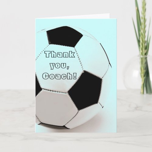 Classic soccer ball _ thank you Coach Thank You Card