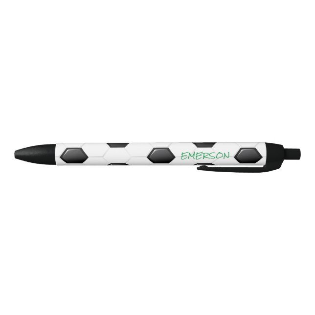 Classic Soccer Ball White Black Sports School Team Pen (Bottom)