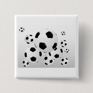 Classic Soccer Football Balls Flying Sports Button