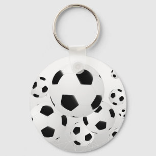 Classic Soccer Football Balls Flying Sports Keychain