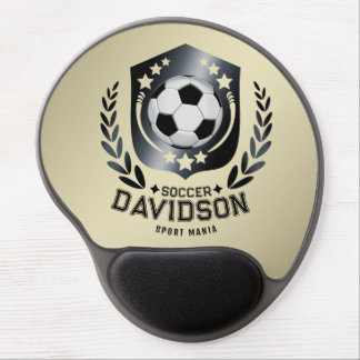Classic Soccer Shield | Custom Text and Background Gel Mouse Pad
