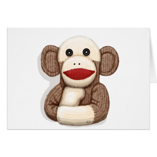 Classic Sock Monkey Cards (Front Horizontal)