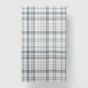 Classic Soft Blue & Beige Plaid Blackout Curtains