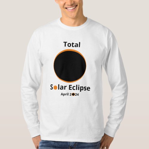 Classic Solar Eclipse April 2024 Long Sleeve T_Shirt