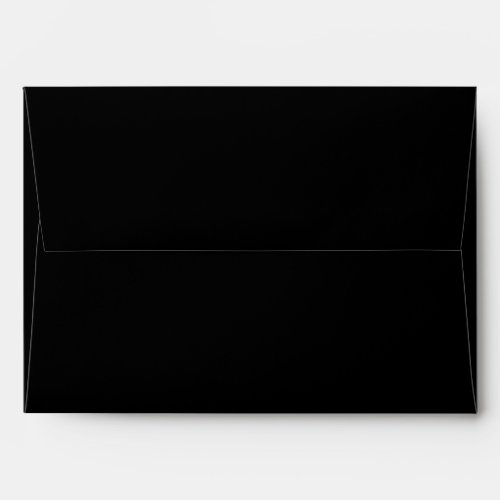 Classic Solid Black Matching Wedding Blank Envelope