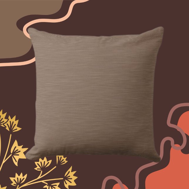 Classic Solid Brown Throw Pillow (Creator Uploaded)