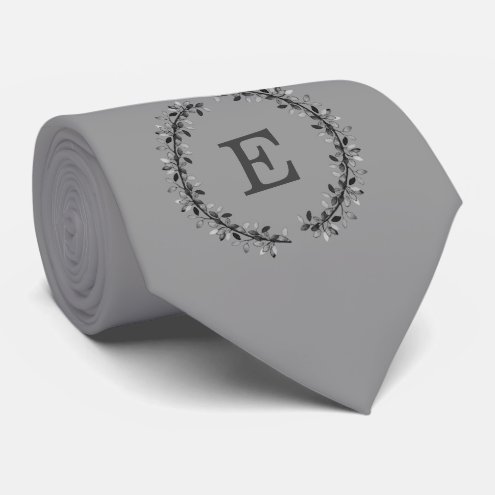 Classic Solid Gray Formal Initial Letter Monogram