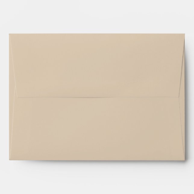 Classic Solid Matching Wedding Blank Beige Envelope (Back (Top Flap))
