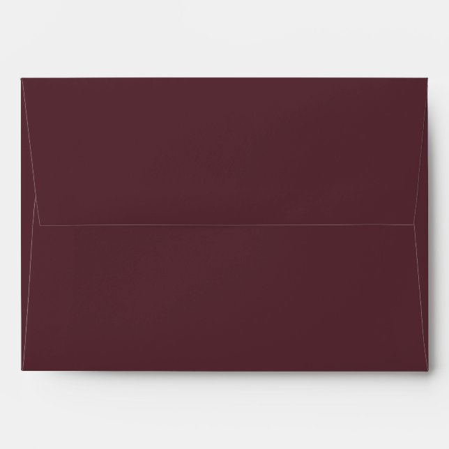 Classic Solid Matching Wedding Blank Burgundy Envelope (Back (Top Flap))