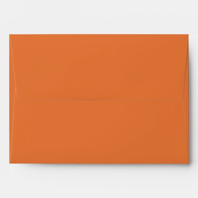 Classic Solid Matching Wedding Blank Burnt Orange Envelope (Back (Top Flap))