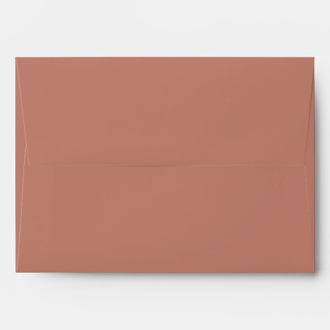 Classic Solid Matching Wedding Blank Clay  Envelope (Back (Top Flap))
