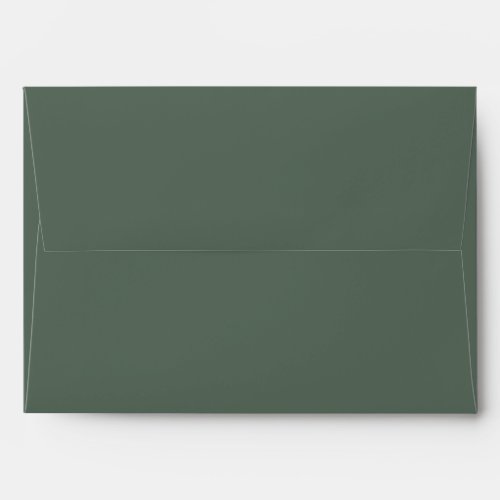 Classic Solid Matching Wedding Blank Dark Sage Envelope