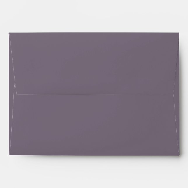 Classic Solid Matching Wedding Blank Dusky Purple Envelope (Back (Top Flap))