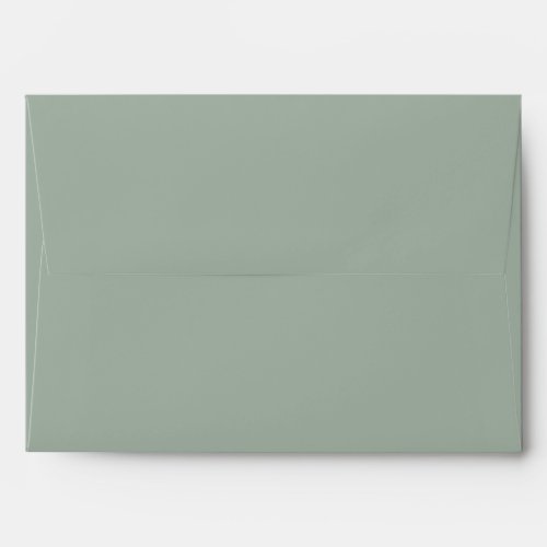 Classic Solid Matching Wedding Blank Dusty Sage Envelope