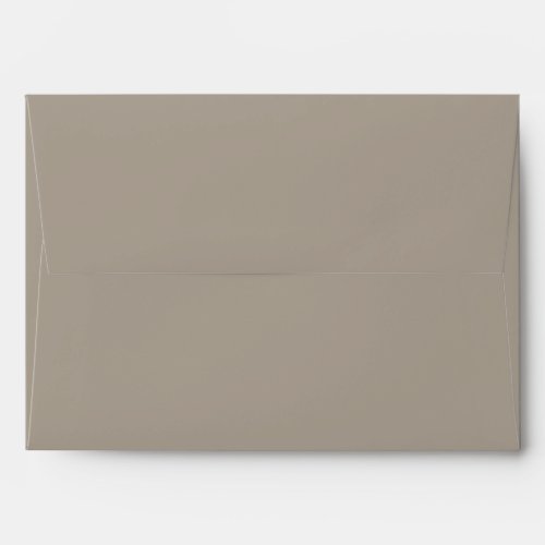 Classic Solid Matching Wedding Blank Taupe Brown Envelope