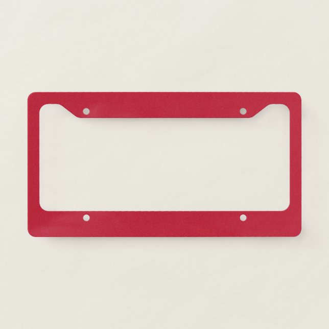 Classic solid True red License Plate Frame (Front)
