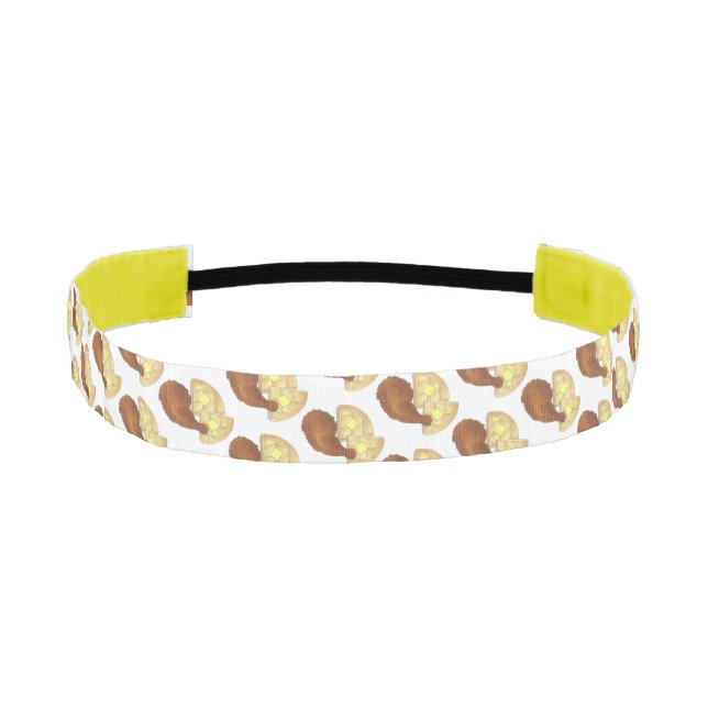 Classic Soul Food Fried Chicken and Waffles Diner Athletic Headband (Front)