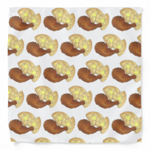 Classic Soul Food Fried Chicken and Waffles Diner Bandana