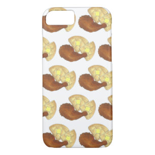 Classic Soul Food Fried Chicken and Waffles Diner iPhone 8/7 Case