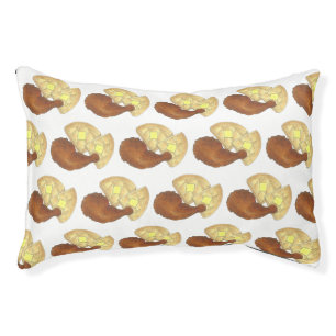 Classic Soul Food Fried Chicken and Waffles Diner Pet Bed