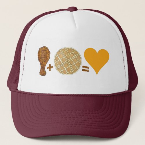 Classic Soul Food Fried Chicken and Waffles Dinner Trucker Hat