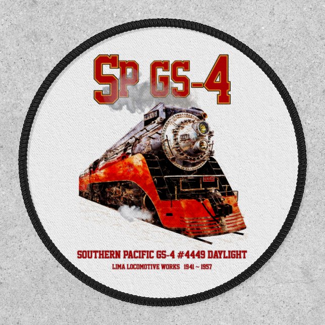 Classic Southern Pacific GS-4 Steam Locomotive Patch (Front)
