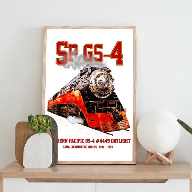 Classic Southern Pacific GS-4 Steam Locomotive Poster (Creator Uploaded)