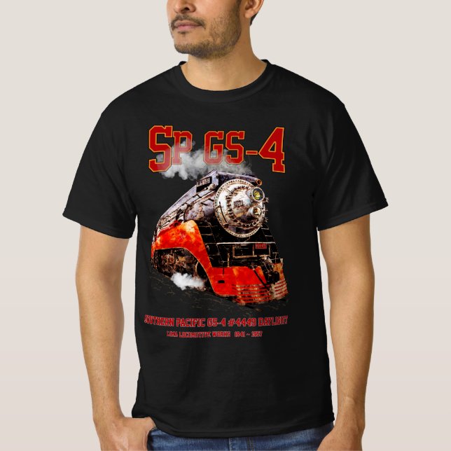 Classic Southern Pacific GS-4 Steam Locomotive T-Shirt (Front)