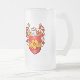 Classic Spanish Soccer Futbol coat of arms Frosted Glass Beer Mug