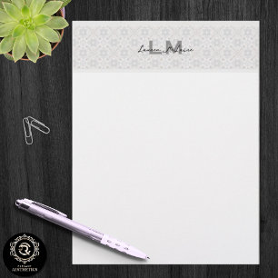 Classic Spanish Tile Monogram Branding Letterhead